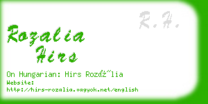 rozalia hirs business card